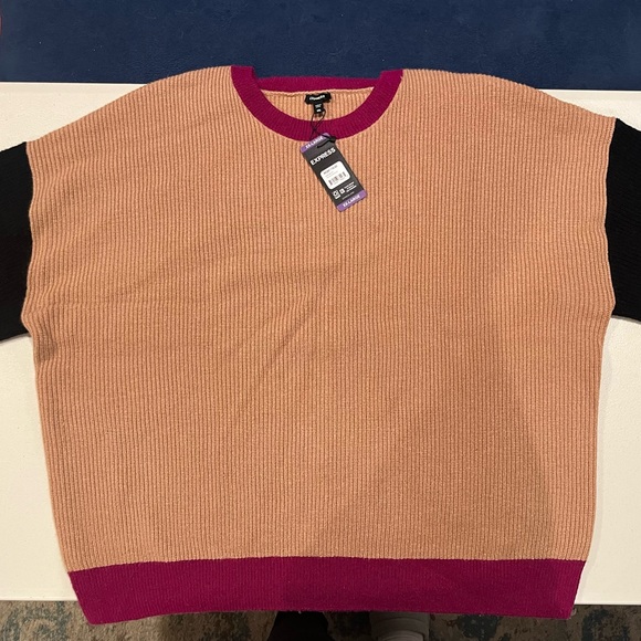 *NWT* Express cozy color-block sweater - Picture 6 of 6